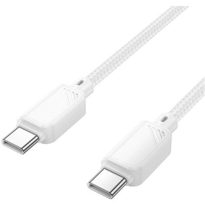 Hoco Cable Cable USB C to USB C 3A 60W 1 m X113 white (1 m, USB 3.2 Gen 1, 60 W), Câble USB Hoco Cable Cable USB C to USB C 3A 60W 1 m X113 white (1 m, USB 3.2 Gen 1, 60 W), Câble USB