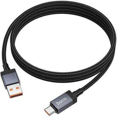 Hoco Cable Cable USB A to USB C 5A with display 1 m X118 black (1 m), Câble USB Hoco Cable Cable USB A to USB C 5A with display 1 m X118 black (1 m), Câble USB