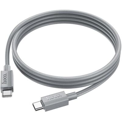 Hoco USB-C to USB-C X107, 60W, 3A, 1m, Grey (1 m, USB 3.2 Gen 1, 60 W), Câble USB Hoco USB-C to USB-C X107, 60W, 3A, 1m, Grey (1 m, USB 3.2 Gen 1, 60 W), Câble USB