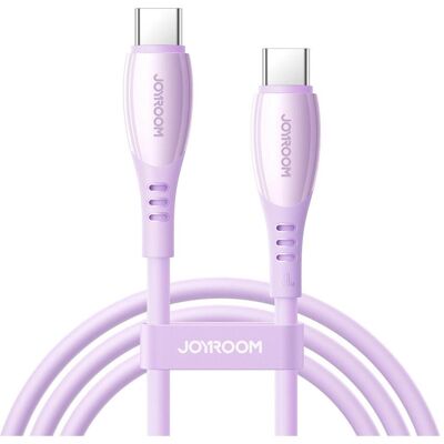 Joyroom S-A59 Vibrant Series 60W Fast Charging Data Cable (Type-C to Type-C) 1.2m - Purple (1.20 m, 60 W), Câble USB Joyroom S-A59 Vibrant Series 60W Fast Charging Data Cable (Type-C to Type-C) 1.2m - Purple (1.20 m, 60 W), Câble USB