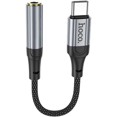 Hoco USB-C to 3.5mm LS36, 0.12m, Schwarz (0.12 m, Câble AUX), Câble audio Hoco USB-C to 3.5mm LS36, 0.12m, Schwarz (0.12 m, Câble AUX), Câble audio