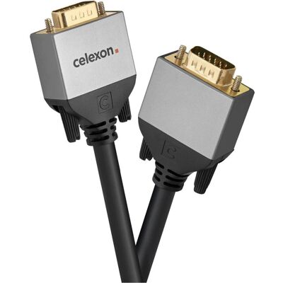 Celexon Câble VGA 1,0m - Professional Line (1 m), Câble vidéo, Noir Celexon Câble VGA 1,0m - Professional Line (1 m), Câble vidéo, Noir