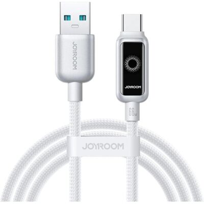 Joyroom USB-A to USB-C Fast Charging Data Cable 66W, 1.2m - White (1.20 m, USB 2.0, 66 W), Câble USB Joyroom USB-A to USB-C Fast Charging Data Cable 66W, 1.2m - White (1.20 m, USB 2.0, 66 W), Câble USB