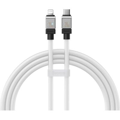 Baseus Câble de recharge rapide USB-C vers Coolplay Series 2m, 20W (blanc) (2 m, USB 2.0, 20 W), Câble USB Baseus Câble de recharge rapide USB-C vers Coolplay Series 2m, 20W (blanc) (2 m, USB 2.0, 20 W), Câble USB