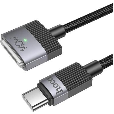 Hoco Cable Cable USB C to Mag3 5A 140W magnetic 1,8 m U141 black (1.80 m, USB 3.2 Gen 1, 140 W), Câble USB Hoco Cable Cable USB C to Mag3 5A 140W magnetic 1,8 m U141 black (1.80 m, USB 3.2 Gen 1, 140 W), Câble USB