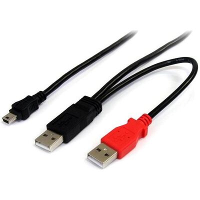 StarTech Câble en Y USB de 1,8 m pour disques durs externes - Câble de connexion USB A vers Mini-B (1.80 m, USB 2.0), Câble USB StarTech Câble en Y USB de 1,8 m pour disques durs externes - Câble de connexion USB A vers Mini-B (1.80 m, USB 2.0), Câble USB