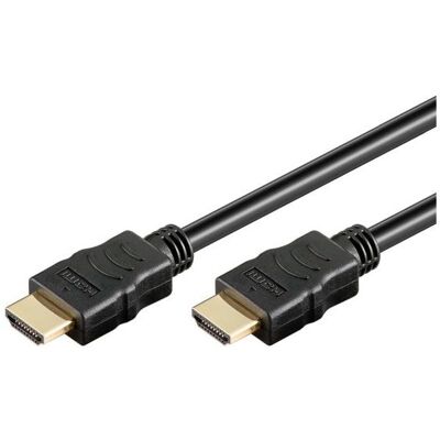 Hapena 76050 Câble vidéo HDMI noir de 5m en emballage libre-service (5 m), Câble vidéo, Noir Hapena 76050 Câble vidéo HDMI noir de 5m en emballage libre-service (5 m), Câble vidéo, Noir