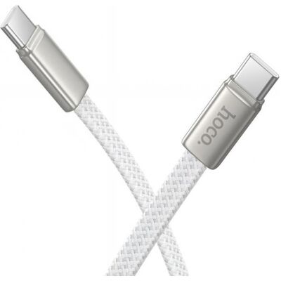 Hoco Cable Flat Cable USB C to USB C 3A 60W 1 m X125 white (1 m, 60 W), Câble USB Hoco Cable Flat Cable USB C to USB C 3A 60W 1 m X125 white (1 m, 60 W), Câble USB