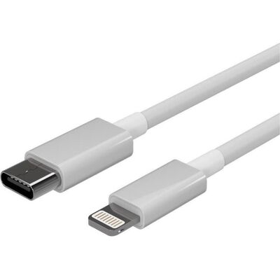 S-Conn USB Ladekabel USB-C > 8-Pin Stecker PD weiss 2,0m (2 m, USB 2.0, 18 W), Câble USB S-Conn USB Ladekabel USB-C > 8-Pin Stecker PD weiss 2,0m (2 m, USB 2.0, 18 W), Câble USB