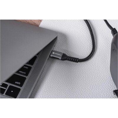 Forcell Cable F-ENERGY C263 cable Type C to Type C QC4.0 PD 5A 240W Cafule 2 m black (2 m, 240 W), Câble USB Forcell Cable F-ENERGY C263 cable Type C to Type C QC4.0 PD 5A 240W Cafule 2 m black (2 m, 240 W), Câble USB