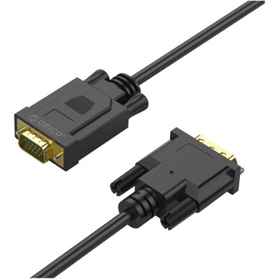 Orico Câble XD-DITV, adaptateur DVI 24+1 VGA Full HD, 5 m - noir (5 m), Câble vidéo, Noir Orico Câble XD-DITV, adaptateur DVI 24+1 VGA Full HD, 5 m - noir (5 m), Câble vidéo, Noir