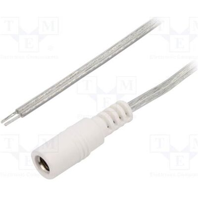 BQ Cable Câble : 2 x 0,5 mm², prise DC 5,5/2,5, droite, transparente (1.50 m), Câble d'alimentation, Blanc, Transparent BQ Cable Câble : 2 x 0,5 mm², prise DC 5,5/2,5, droite, transparente (1.50 m), Câble d'alimentation, Blanc, Transparent