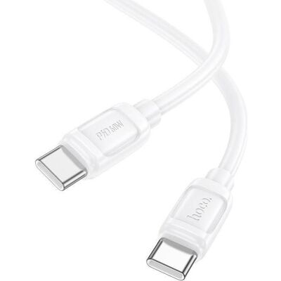 Hoco Cable Cable USB C to USB C PD 5A 240W 1 m X115 white (1 m, 240 W), Câble USB Hoco Cable Cable USB C to USB C PD 5A 240W 1 m X115 white (1 m, 240 W), Câble USB
