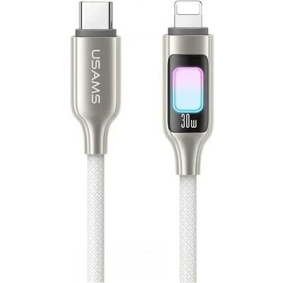 Usams Kabel TC Series SJ749 30W USB-C do Lightning 1,2 m tytanowy (1.20 m, 30 W), Câble USB Usams Kabel TC Series SJ749 30W USB-C do Lightning 1,2 m tytanowy (1.20 m, 30 W), Câble USB