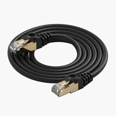 Orico Câble réseau Ethernet PUG-C7B CAT7 10 Gbps RJ45 pour Internet et LAN, plat, 20 m - noir (CAT7, 20 m), Câble réseau Orico Câble réseau Ethernet PUG-C7B CAT7 10 Gbps RJ45 pour Internet et LAN, plat, 20 m - noir (CAT7, 20 m), Câble réseau