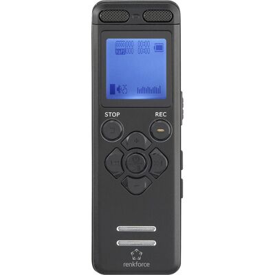 Dictaphone numérique Renkforce RF-DVR-E36 - Enregistreur vocal 8GB 70h Réduction du bruit Dictaphone numérique Renkforce RF-DVR-E36 - Enregistreur vocal 8GB 70h Réduction du bruit