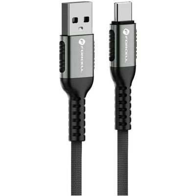 Forcell Cable F-ENERGY C256 cable USB A to Type C QC4.0 3A 66W Cafule 0,5 m black (0.50 m, 66 W), Câble USB Forcell Cable F-ENERGY C256 cable USB A to Type C QC4.0 3A 66W Cafule 0,5 m black (0.50 m, 66 W), Câble USB