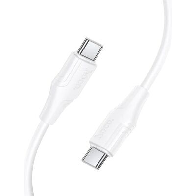 Hoco Cable Silicone Cable USB C to USB C 3A 60W 1 m X124 white (1 m, 60 W), Câble USB Hoco Cable Silicone Cable USB C to USB C 3A 60W 1 m X124 white (1 m, 60 W), Câble USB