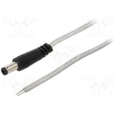 BQ Cable Câble 2 x 0,5 mm², fiche DC 5,5/2,5 droite, transparente (1.50 m), Câble d'alimentation, Noir, Transparent BQ Cable Câble 2 x 0,5 mm², fiche DC 5,5/2,5 droite, transparente (1.50 m), Câble d'alimentation, Noir, Transparent