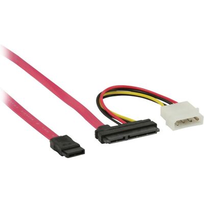 Valueline Câble de données SATA VLCP73120R10 avec alimentation MOLEX / Câble / SATA / 1 m (100 cm), Câble interne (PC) Valueline Câble de données SATA VLCP73120R10 avec alimentation MOLEX / Câble / SATA / 1 m (100 cm), Câble interne (PC)