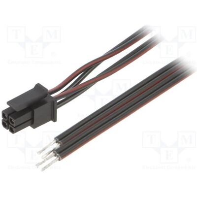 Espe Connecteur femelle : 4 broches, 0,8 m, 4 A. Isolation : PVC noir-rouge, type TLYp (0.80 m), Câble d'alimentation, Rouge, Noir Espe Connecteur femelle : 4 broches, 0,8 m, 4 A. Isolation : PVC noir-rouge, type TLYp (0.80 m), Câble d'alimentation, Rouge, Noir