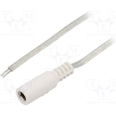 BQ Cable Câble : 2 x 0,5 mm², prise DC 5,5/2,5, droite, transparente (2 m), Câble d'alimentation, Blanc, Transparent BQ Cable Câble : 2 x 0,5 mm², prise DC 5,5/2,5, droite, transparente (2 m), Câble d'alimentation, Blanc, Transparent