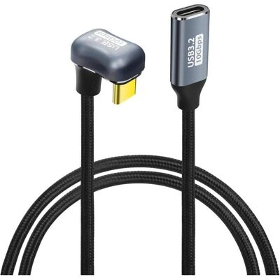 PowerGuard TurnaroundExtend Câble d'extension USB-C 180° angle 1m (mâle/femelle) USB3.1 Gen2 100W (1 m, USB 3.2 Gen 2, 100 W), Câble USB PowerGuard TurnaroundExtend Câble d'extension USB-C 180° angle 1m (mâle/femelle) USB3.1 Gen2 100W (1 m, USB 3.2 Gen 2, 100 W), Câble USB