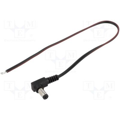 BQ Cable Câble 2 x 0,35 mm², connecteur CC 5,5/2,1 coudé, noir, 0,25 m (0.25 m), Câble d'alimentation, Noir BQ Cable Câble 2 x 0,35 mm², connecteur CC 5,5/2,1 coudé, noir, 0,25 m (0.25 m), Câble d'alimentation, Noir