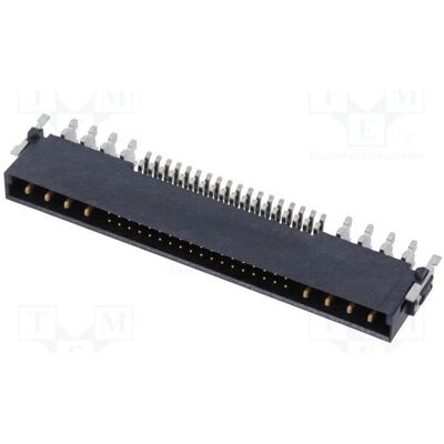 Harting Connecteur : connecteur mâle pour montage carte à carte, 44 broches (8 + 36), coudé à 90°, Câble + prise électronique Harting Connecteur : connecteur mâle pour montage carte à carte, 44 broches (8 + 36), coudé à 90°, Câble + prise électronique