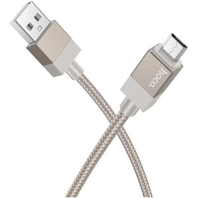 Hoco Cable cable USB A to Micro USB 2,4A X110 1 m gold (1 m, USB 2.0), Câble USB Hoco Cable cable USB A to Micro USB 2,4A X110 1 m gold (1 m, USB 2.0), Câble USB