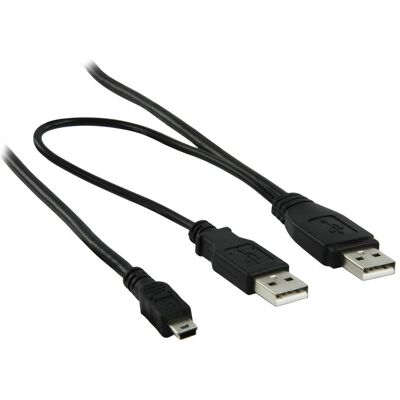 Valueline Câble en Y 2x USB A (mâle) - USB Mini 5 broches (mâle) / Câble / USB 2.0 / 1 m (1 m, USB 2.0), Câble USB Valueline Câble en Y 2x USB A (mâle) - USB Mini 5 broches (mâle) / Câble / USB 2.0 / 1 m (1 m, USB 2.0), Câble USB