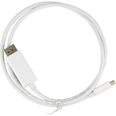 Deltaco - video adapter cable - USB-C to DisplayPort - 2 m (2 m), Câble vidéo, Blanc Deltaco - video adapter cable - USB-C to DisplayPort - 2 m (2 m), Câble vidéo, Blanc