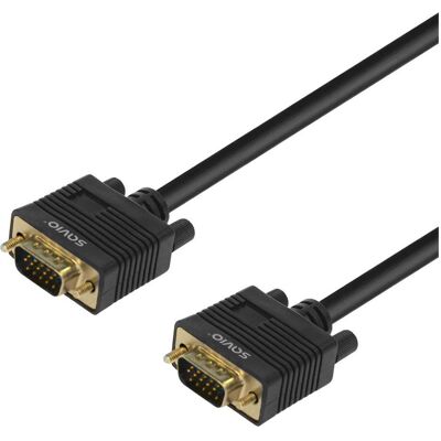 Savio Cl-202 VGA-Kabel 1 8 m VGA (D-Sub) Schwarz (1.80 m), Câble vidéo, Noir Savio Cl-202 VGA-Kabel 1 8 m VGA (D-Sub) Schwarz (1.80 m), Câble vidéo, Noir