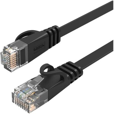 Orico Câble réseau Ethernet PUG-C7B CAT7 10 Gbps RJ45 pour Internet et LAN, plat, 2 m - noir (FTP, CAT7, 2 m), Câble réseau Orico Câble réseau Ethernet PUG-C7B CAT7 10 Gbps RJ45 pour Internet et LAN, plat, 2 m - noir (FTP, CAT7, 2 m), Câble réseau
