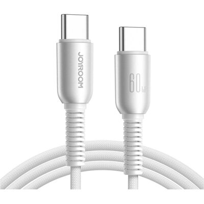 Joyroom S-A51 Cutting-Edge Series 60W Fast Charging Data Cable (Type-C to Type-C) 1.2m-Gris clair (1.20 m, USB 2.0, 60 W), Câble USB Joyroom S-A51 Cutting-Edge Series 60W Fast Charging Data Cable (Type-C to Type-C) 1.2m-Gris clair (1.20 m, USB 2.0, 60 W), Câble USB