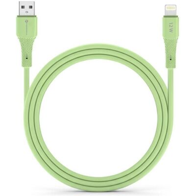 Forcell Cable F-ENERGY C343 cable USB A to Lightning 2,4A 12W Silicone 1 m green (1 m, USB 2.0, 12 W), Câble USB Forcell Cable F-ENERGY C343 cable USB A to Lightning 2,4A 12W Silicone 1 m green (1 m, USB 2.0, 12 W), Câble USB