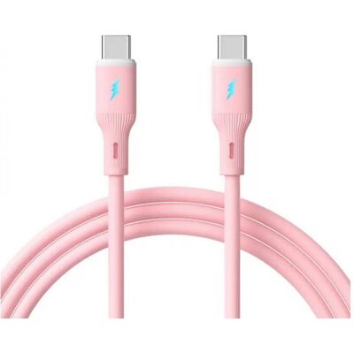 Akyga Câble USB USB-C mâle, USB-C mâle 1 m rose AK-USB-66 (1 m, 60 W), Câble USB Akyga Câble USB USB-C mâle, USB-C mâle 1 m rose AK-USB-66 (1 m, 60 W), Câble USB