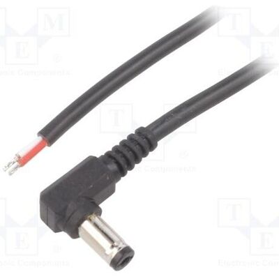 BQ Cable Câble 2 x 0,5 mm², fiche DC 5,5/2,1 coudée, noire, 2 m, Cu (2 m), Câble d'alimentation, Noir BQ Cable Câble 2 x 0,5 mm², fiche DC 5,5/2,1 coudée, noire, 2 m, Cu (2 m), Câble d'alimentation, Noir
