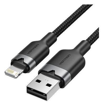 Vention Cable Usb2.0 To Lightning/1m Black Lanbf (1 m, USB 2.0), Câble USB Vention Cable Usb2.0 To Lightning/1m Black Lanbf (1 m, USB 2.0), Câble USB