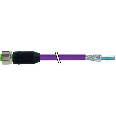 Murr Elektronik connecteur femelle M12 0° extrémité libre DeviceNet PUR AWG24+AWG22 blindé vt UL/CSA+remorquage. 10M, Câble + prise électronique, Violet Murr Elektronik connecteur femelle M12 0° extrémité libre DeviceNet PUR AWG24+AWG22 blindé vt UL/CSA+remorquage. 10M, Câble + prise électronique, Violet