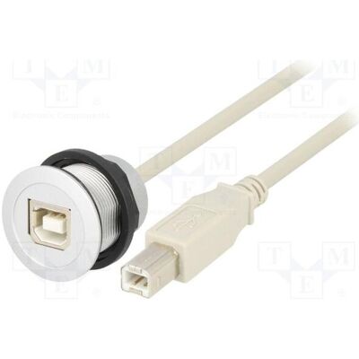 Harting Prise USB 22 mm, har-port Ø 22,3 mm, IP20, couleur argent, longueur : 0,5 m, Câble + prise électronique, Argent Harting Prise USB 22 mm, har-port Ø 22,3 mm, IP20, couleur argent, longueur : 0,5 m, Câble + prise électronique, Argent