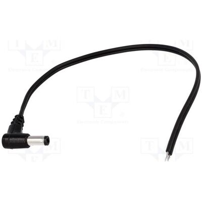 BQ Cable Câble 2 x 0,5 mm², connecteur CC 5,5/2,5 coudé, noir, 0,2 m (0.20 m), Câble d'alimentation, Noir BQ Cable Câble 2 x 0,5 mm², connecteur CC 5,5/2,5 coudé, noir, 0,2 m (0.20 m), Câble d'alimentation, Noir