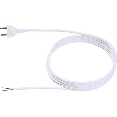 Bachmann Câble d'alimentation H05VVF 2x10 (3 m), Câble d'alimentation, Blanc Bachmann Câble d'alimentation H05VVF 2x10 (3 m), Câble d'alimentation, Blanc