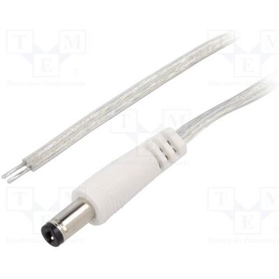 BQ Cable Câble 2 x 0,5 mm², connecteur DC 5,5/2,1 droit, transparent (3 m), Câble d'alimentation, Blanc, Transparent BQ Cable Câble 2 x 0,5 mm², connecteur DC 5,5/2,1 droit, transparent (3 m), Câble d'alimentation, Blanc, Transparent