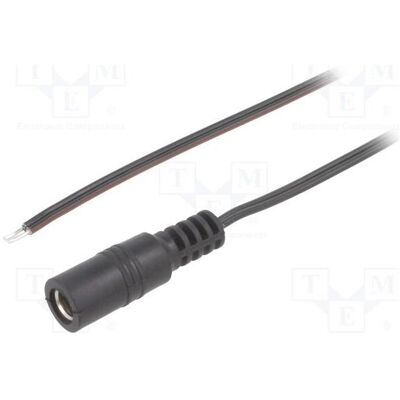 BQ Cable Câble 2 x 0,35 mm², prise DC 5,5/2,5 droite, noir, 1,5 m (1.50 m), Câble d'alimentation, Noir BQ Cable Câble 2 x 0,35 mm², prise DC 5,5/2,5 droite, noir, 1,5 m (1.50 m), Câble d'alimentation, Noir