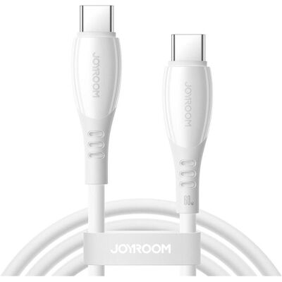 Joyroom S-A59 Vibrant Series 60W Fast Charging Data Cable (Type-C to Type-C) 1.2m - White (1.20 m, 60 W), Câble USB Joyroom S-A59 Vibrant Series 60W Fast Charging Data Cable (Type-C to Type-C) 1.2m - White (1.20 m, 60 W), Câble USB