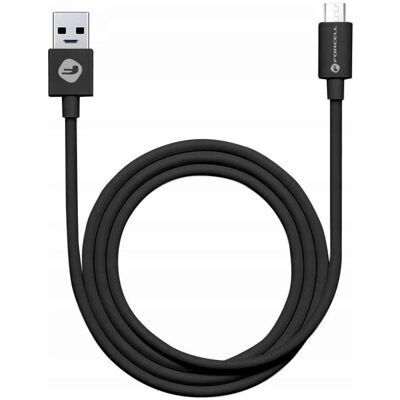 Forcell Cable C321 cable USB A to Micro USB 2,4A TUBE 1 m black (1 m, USB 2.0), Câble USB Forcell Cable C321 cable USB A to Micro USB 2,4A TUBE 1 m black (1 m, USB 2.0), Câble USB