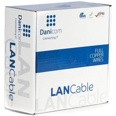 Danicom CAT6A UTP 100m Aussenkabel Starrleiter - PE (Fca) (UTP, CAT6a, 100 m), Câble réseau Danicom CAT6A UTP 100m Aussenkabel Starrleiter - PE (Fca) (UTP, CAT6a, 100 m), Câble réseau