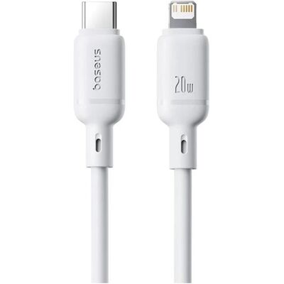 Baseus Câble de charge Silky Series Type-C vers iP 20W 1m blanc (1 m, USB 2.0, 20 W), Câble USB Baseus Câble de charge Silky Series Type-C vers iP 20W 1m blanc (1 m, USB 2.0, 20 W), Câble USB