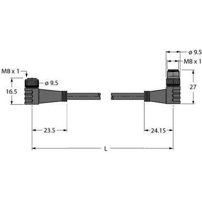 Turck Câble de connexion HT-SWKP4-1-HT-SWSP4/S2430 (1 m), Câble d'alimentation, Blanc Turck Câble de connexion HT-SWKP4-1-HT-SWSP4/S2430 (1 m), Câble d'alimentation, Blanc